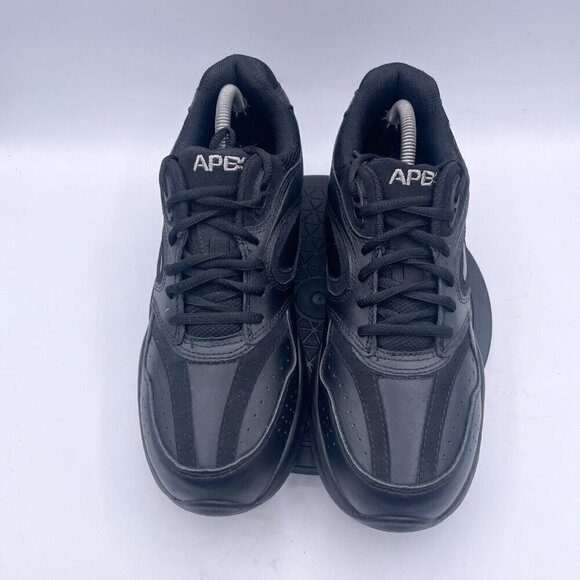 Apex Walker X801 Womens Walking Orthopedic Black Leather Lace Up Shoes Size 10 - Picture 9 of 9